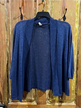 Michele Lynn Navy Open Cardigan